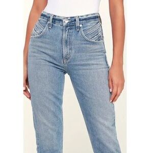 Agolde palmer light washed high waisted crop denim in Sz29 MSRP:$238